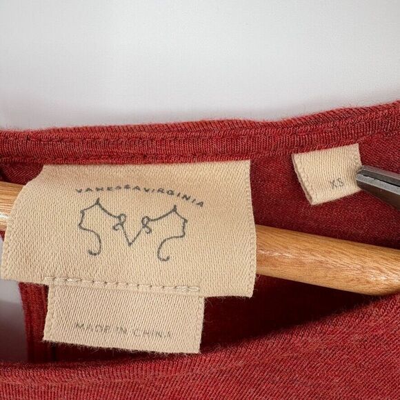 Anthropologie Vanessa Virginia Dayla Tie-Front Tunic Size XS Orange Red Rust - Picture 8 of 10